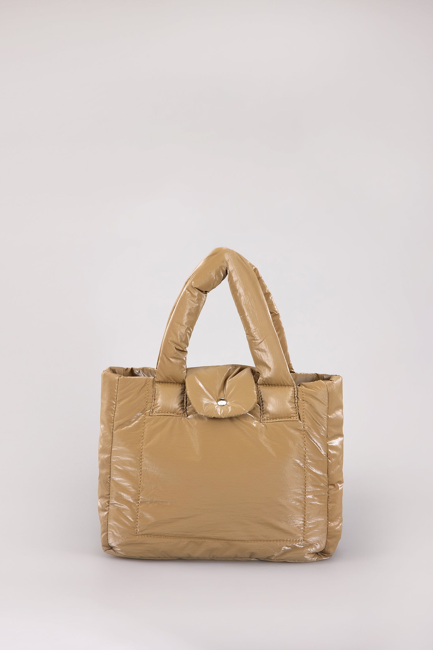 Top Handle Puffer Tote - Cocoa