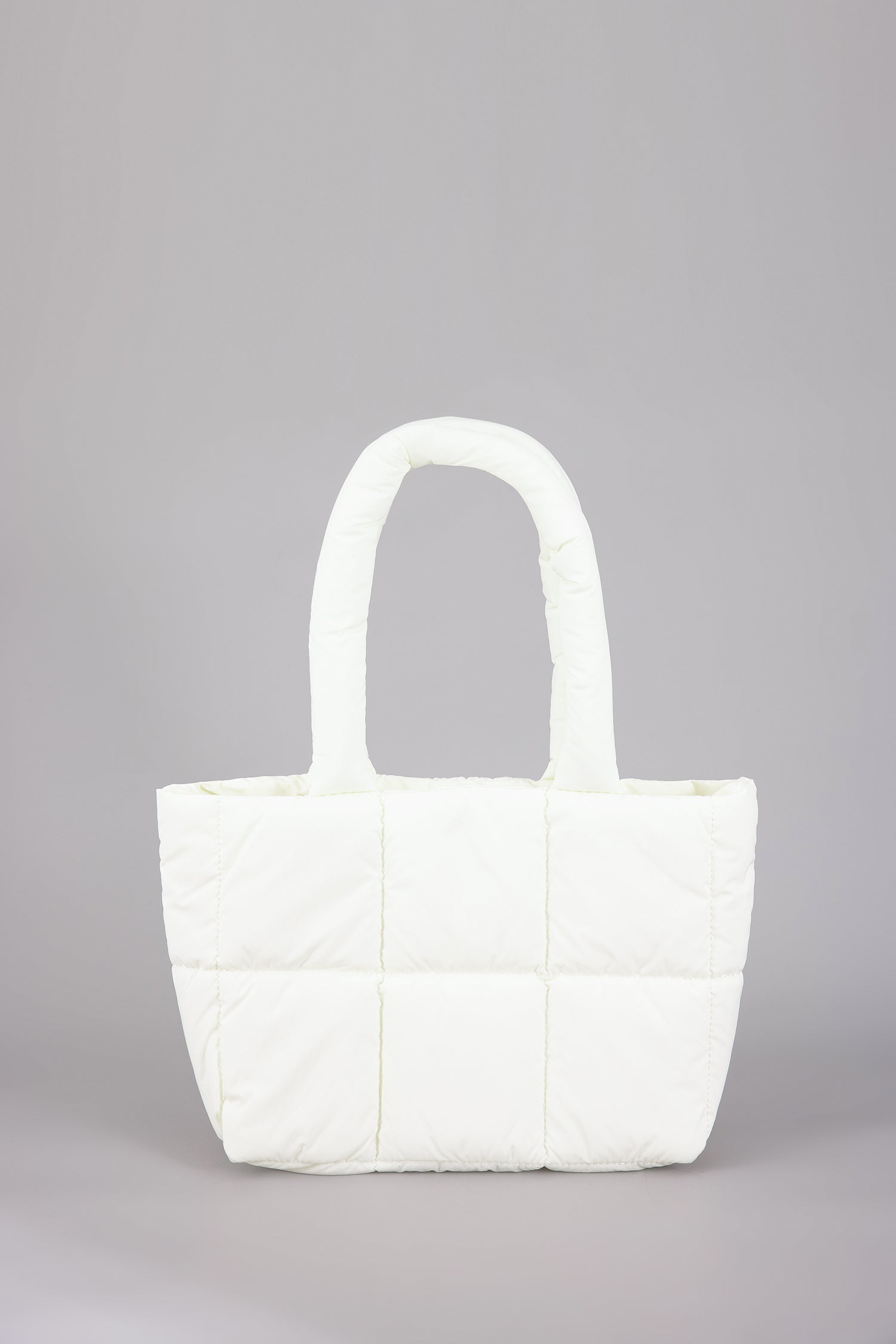 Quilted Tote Bag - Cream