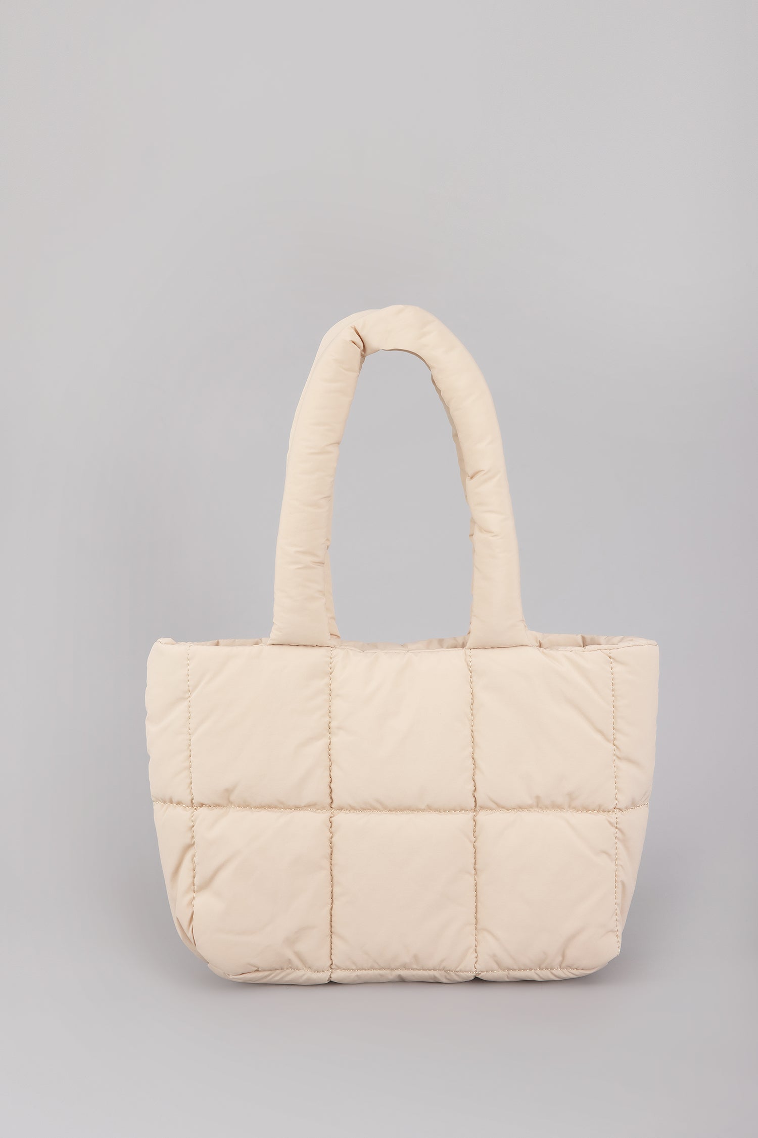 Quilted Tote Bag - Sand