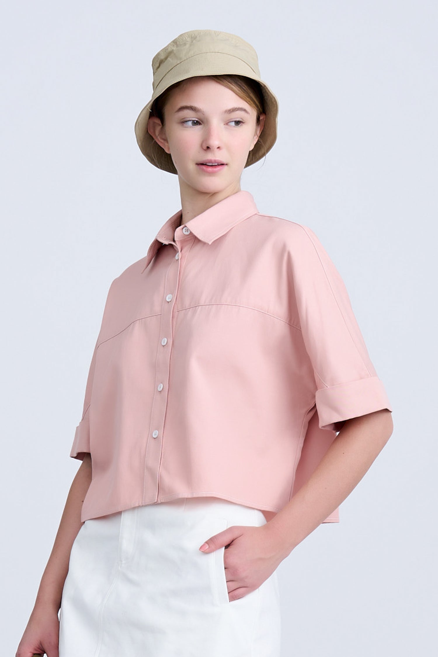 Wide Cut Blouse - Blush