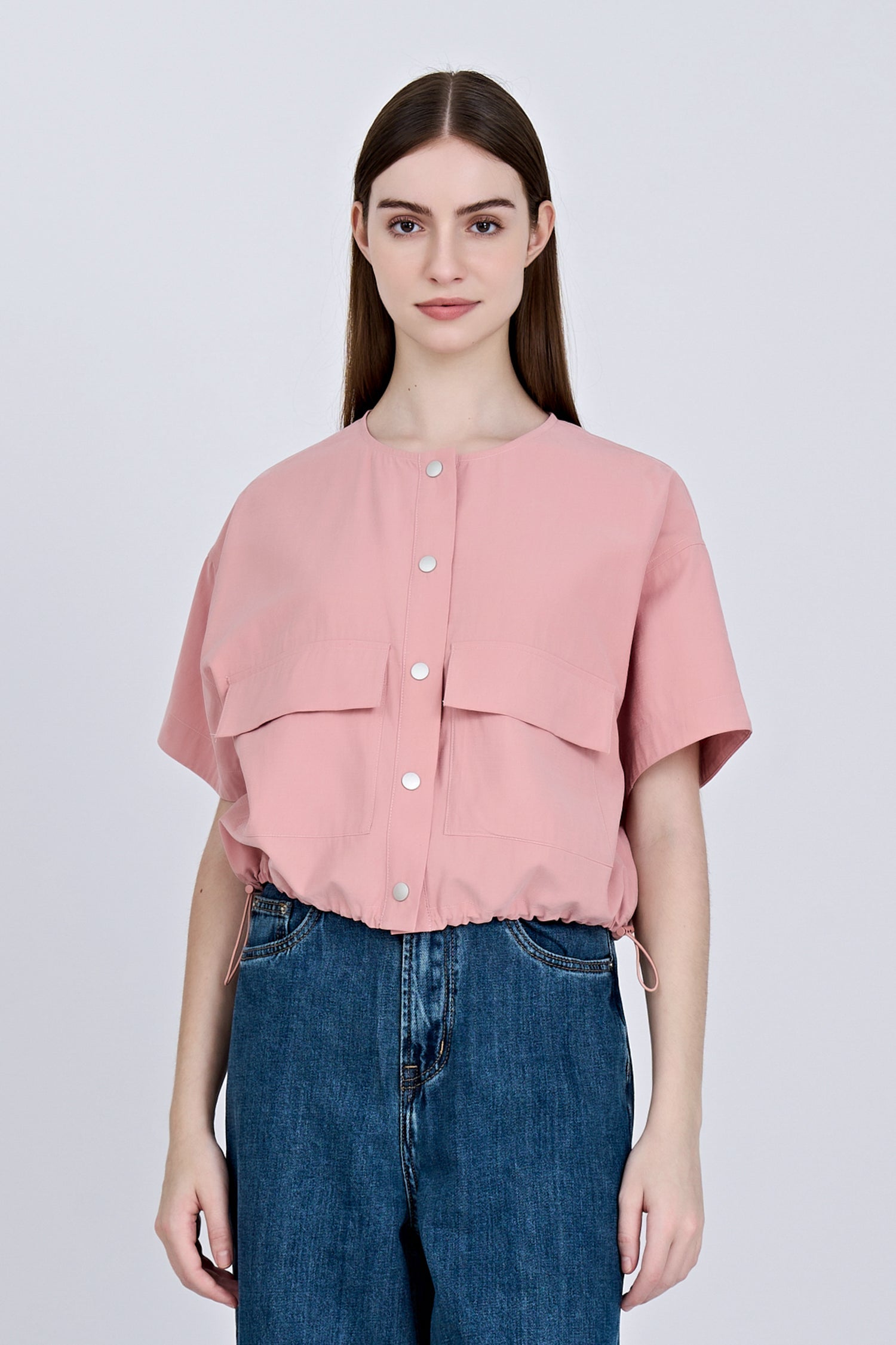 Boxy Cut Blouse - Blush