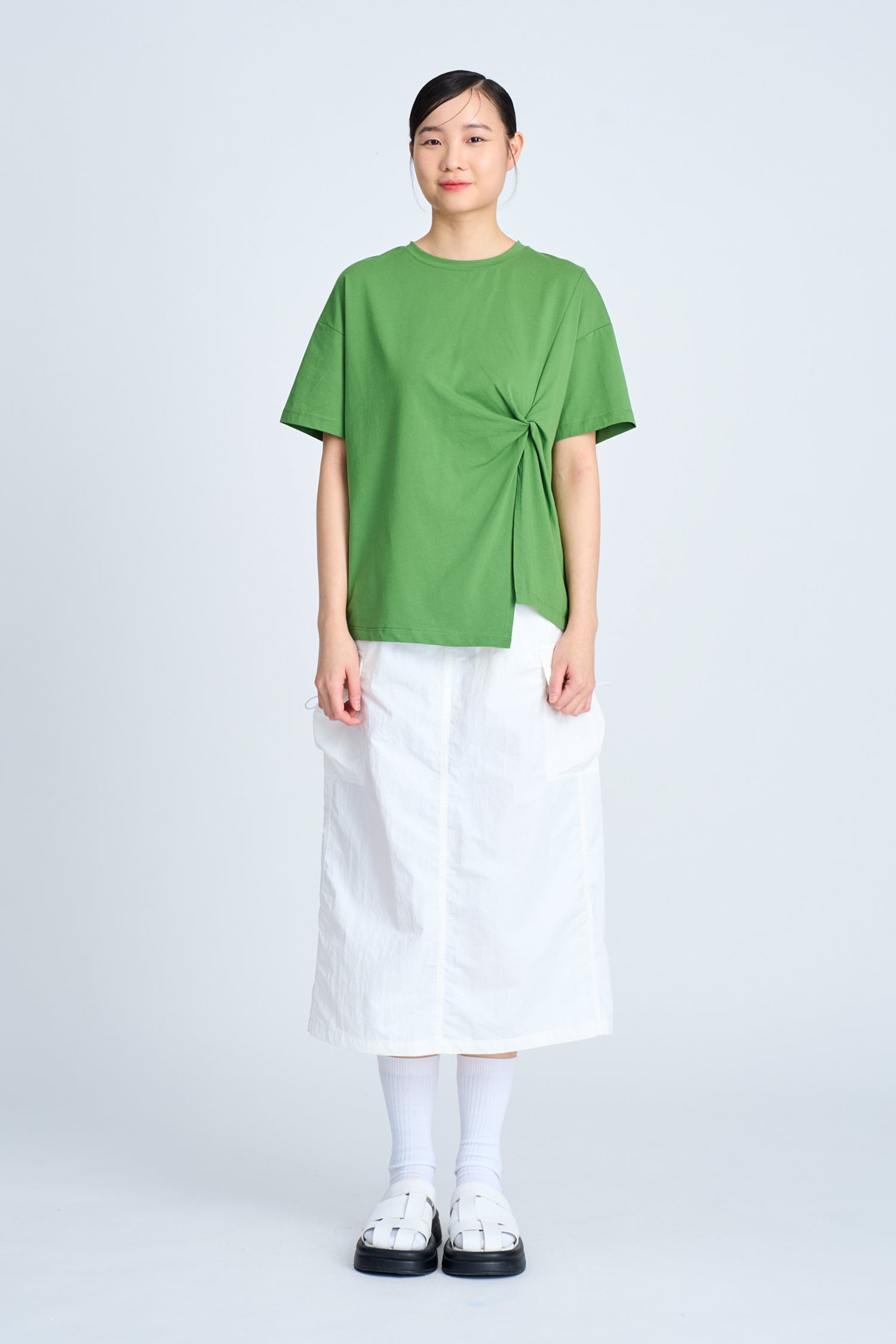 Twist Knot Tee - Clover Green