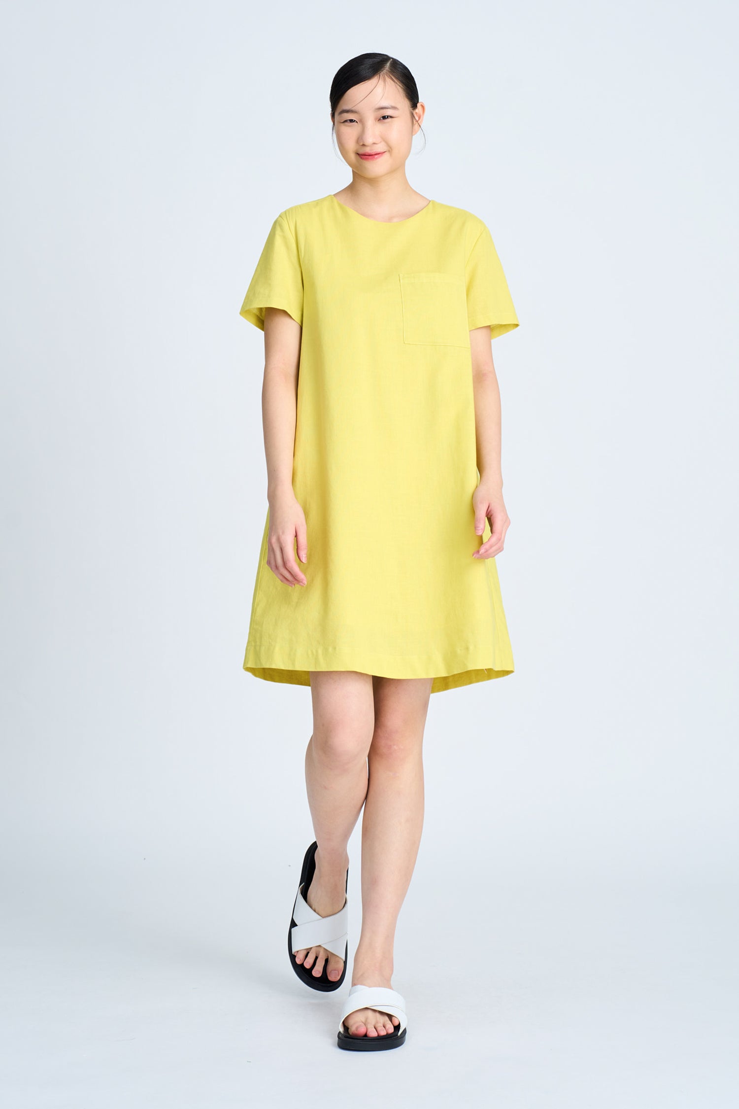 Short Sleeve Dress - Chartreuse