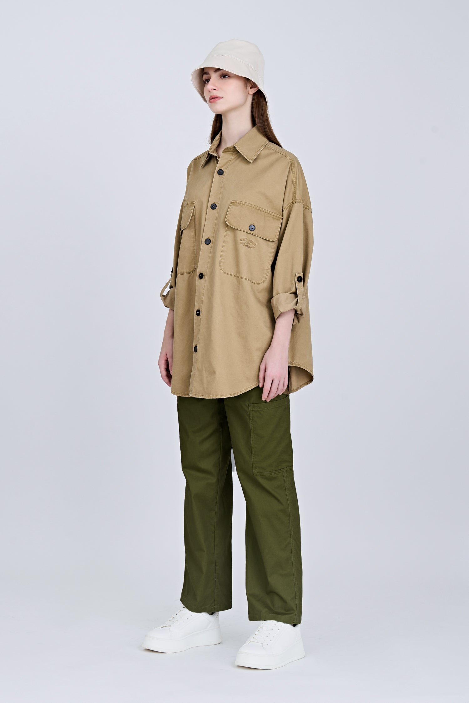 Front Fly Cargo Pants - Army Green