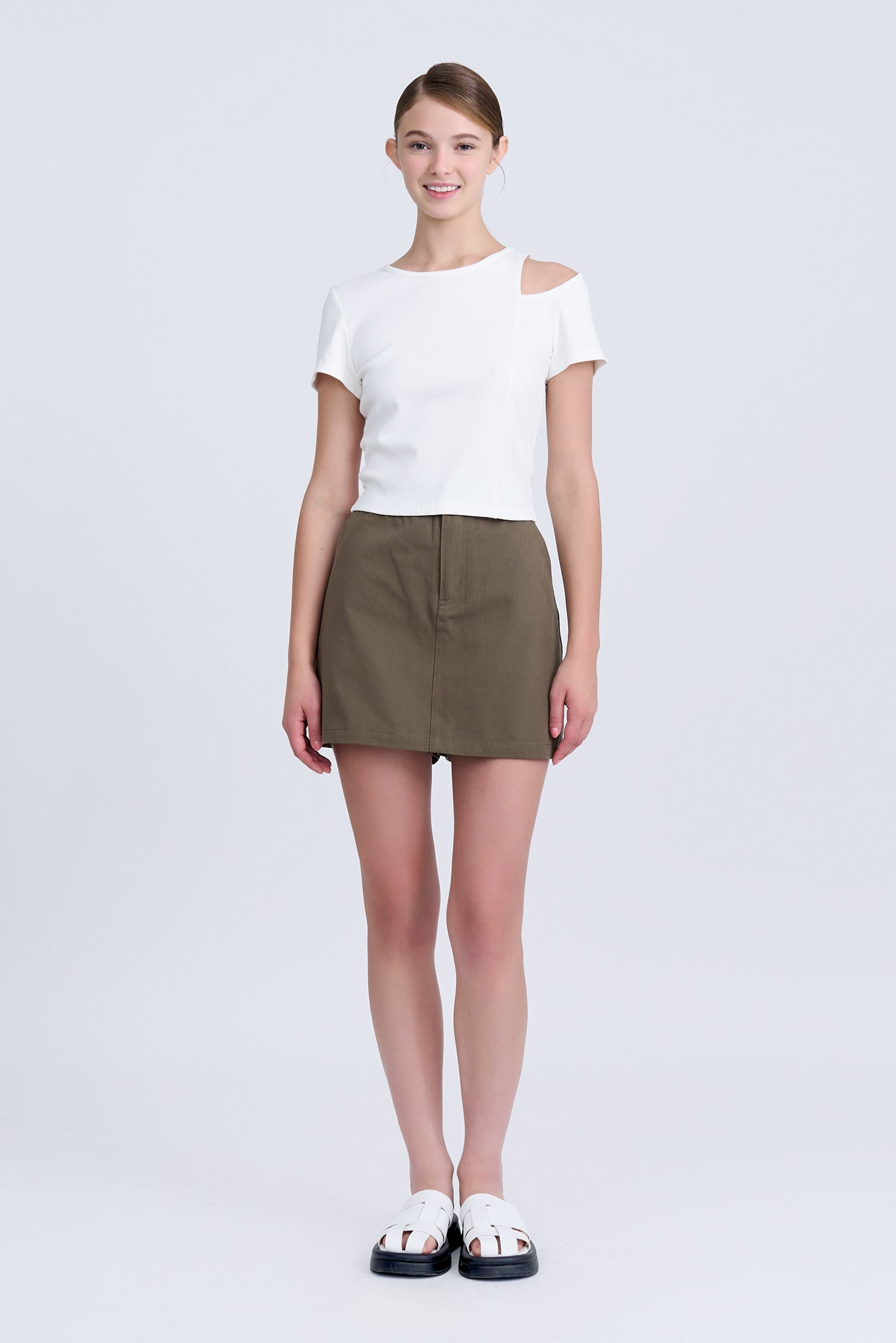 Front Fly Skort - Army Green