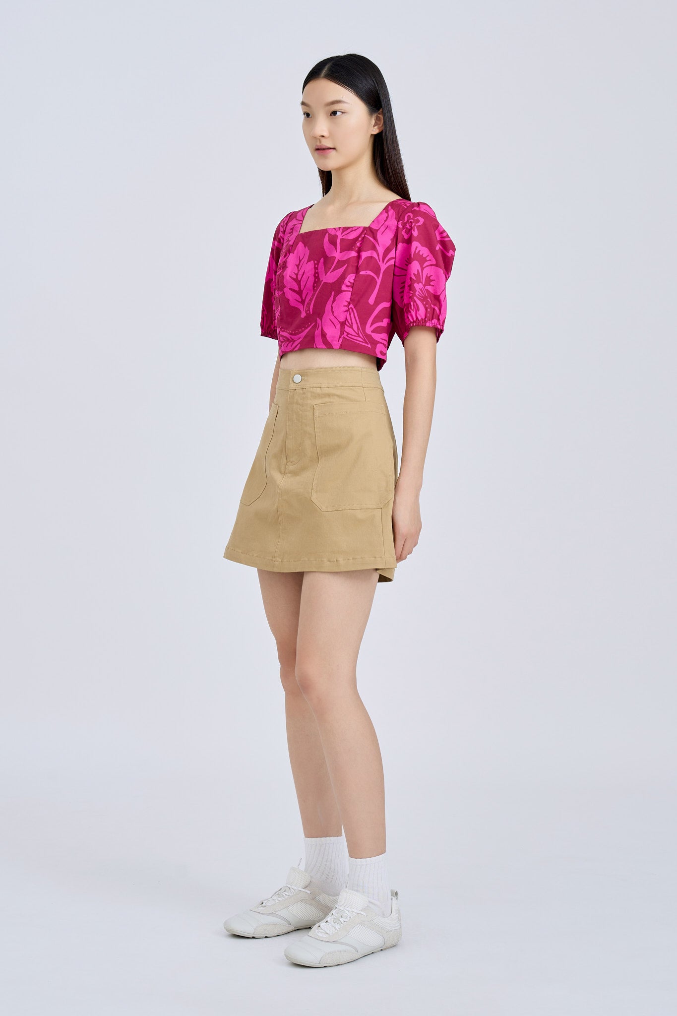 Patch Pocket Skort - Khaki