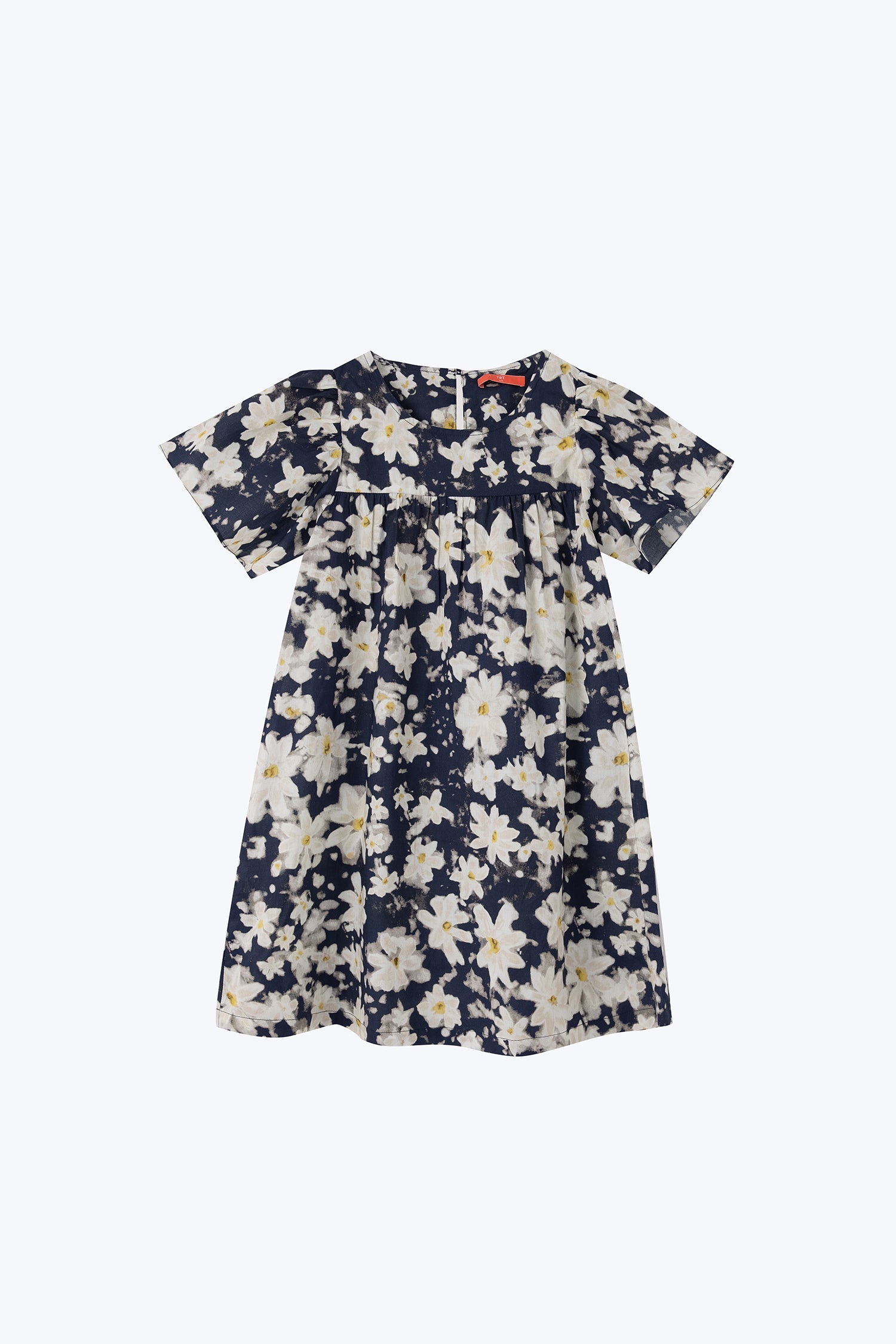 Daisy Gathered Dress - Navy Floral