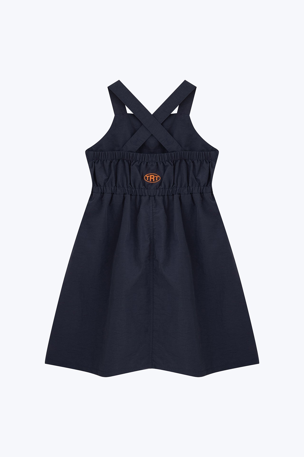 Elasticated Drawcord Dress - Navy