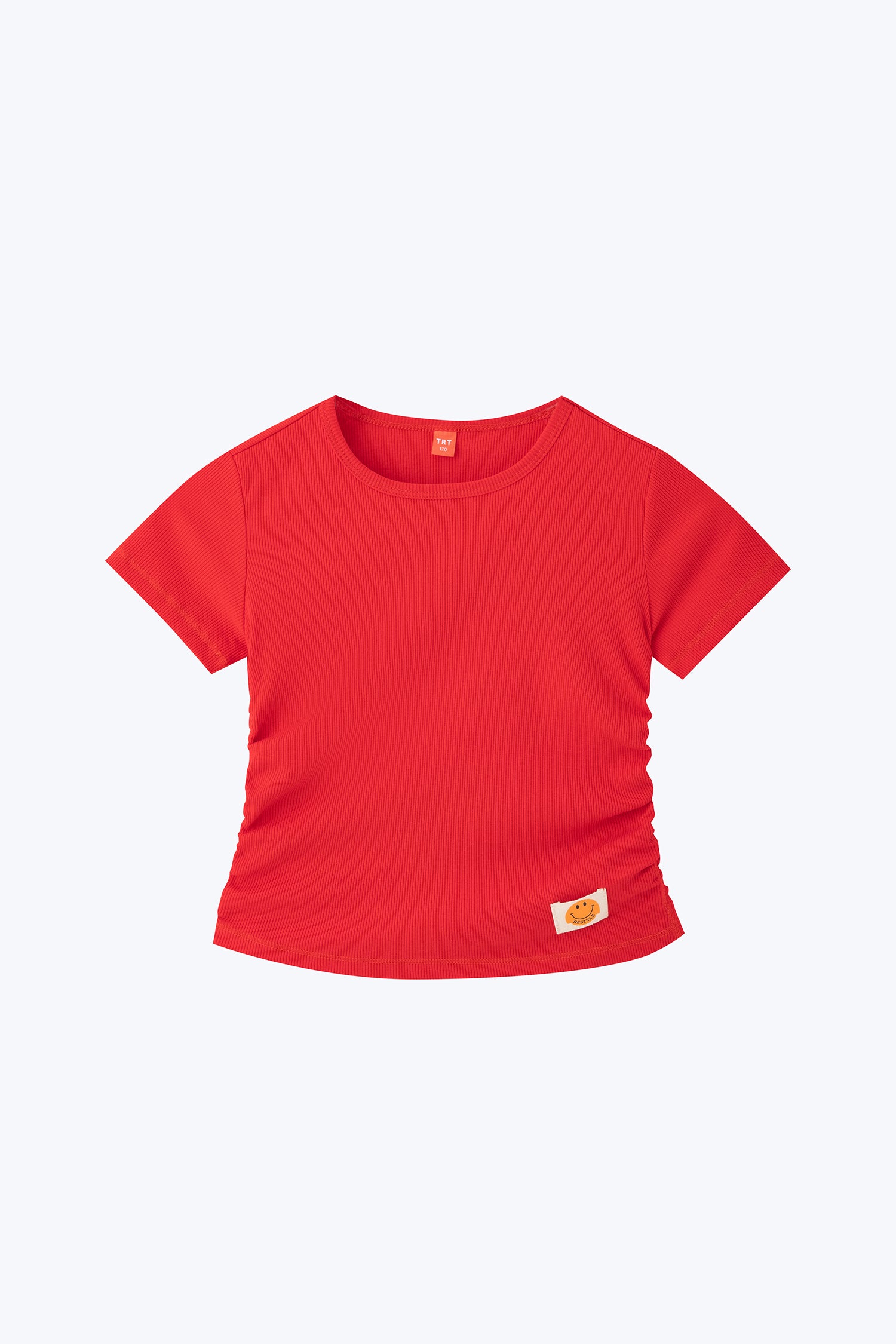 Side Elasticated Kids Tee - Red