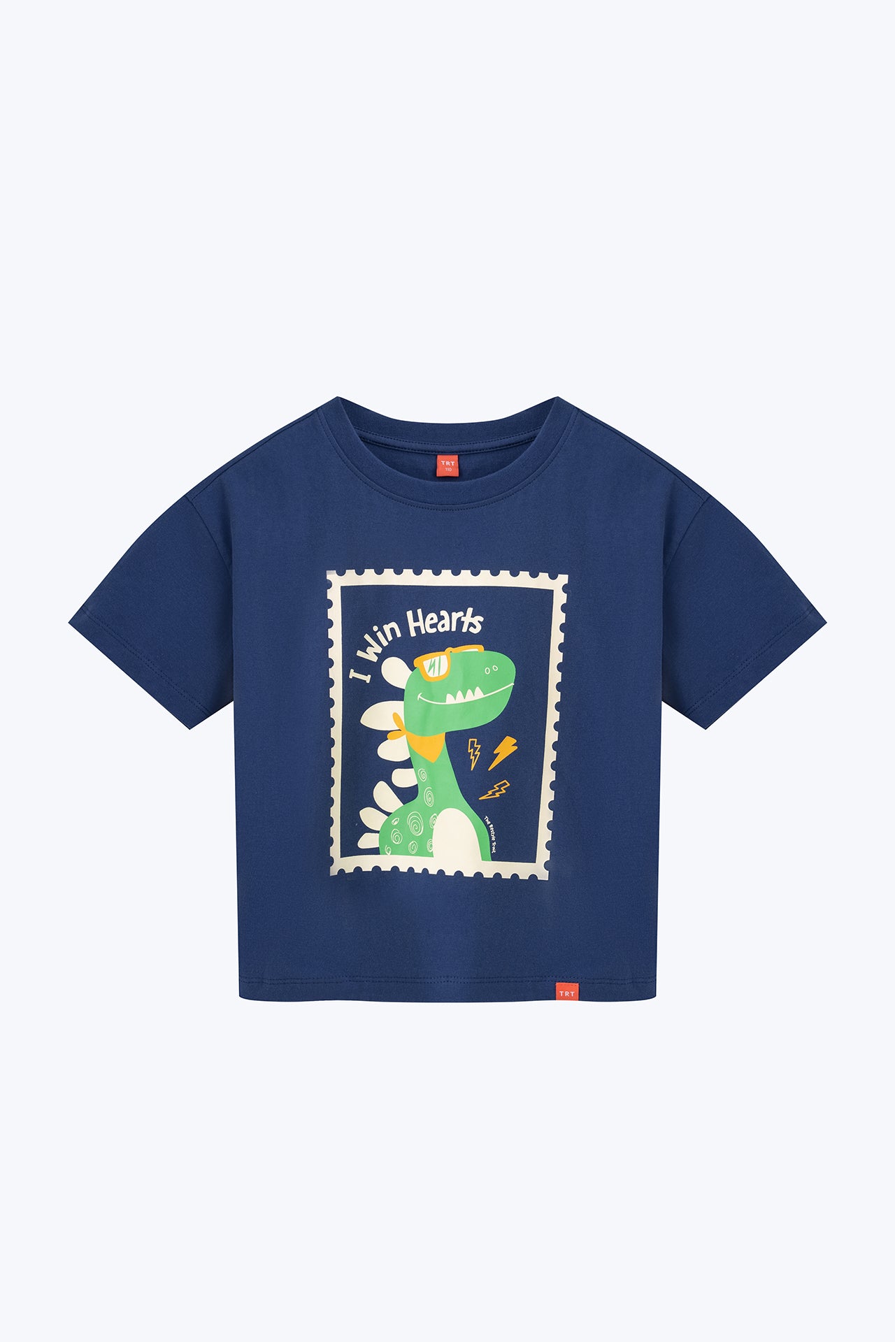 I Win Heart Print Tee - Navy