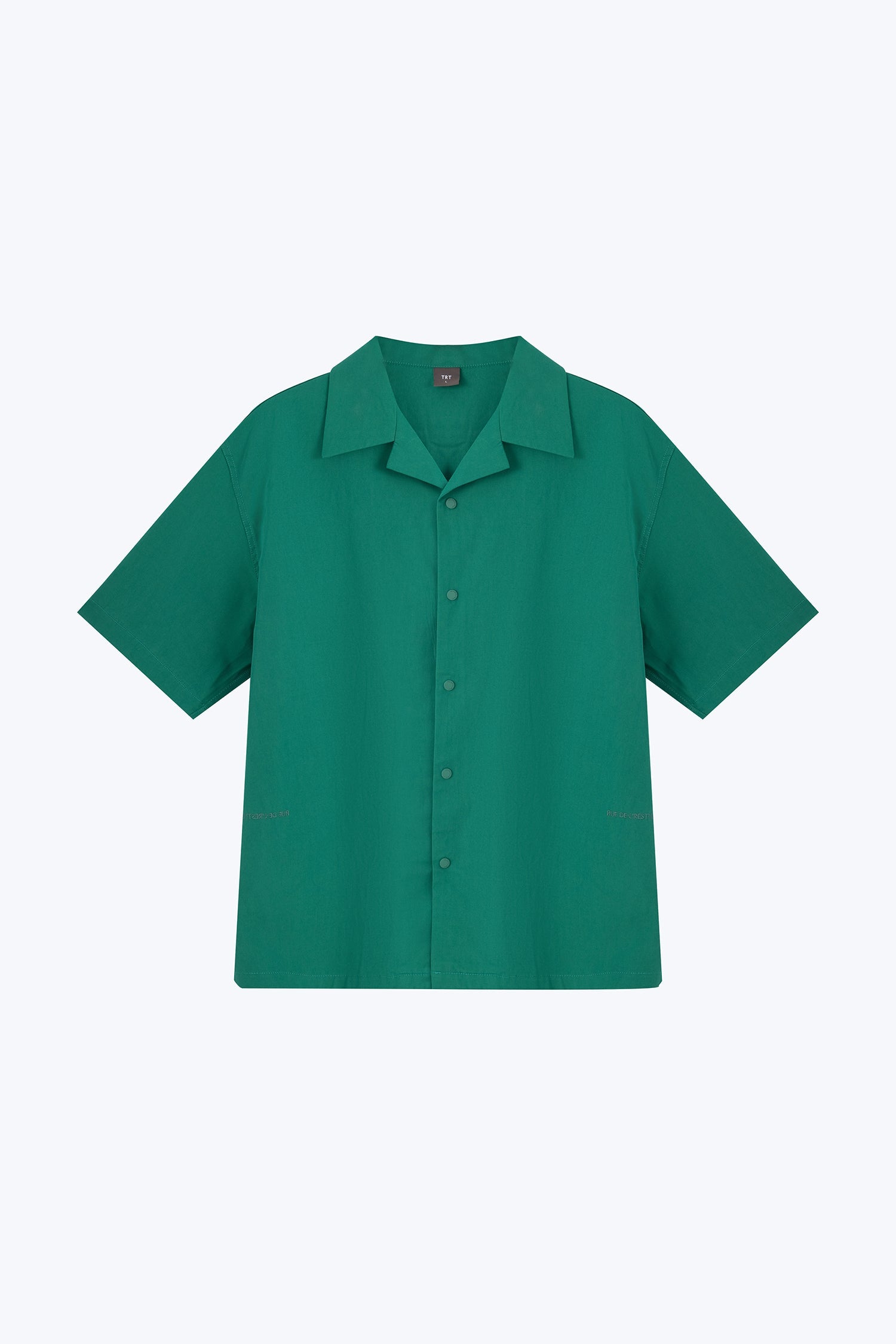 “Rue de L’Restyle” Open Collar Top - Emerald