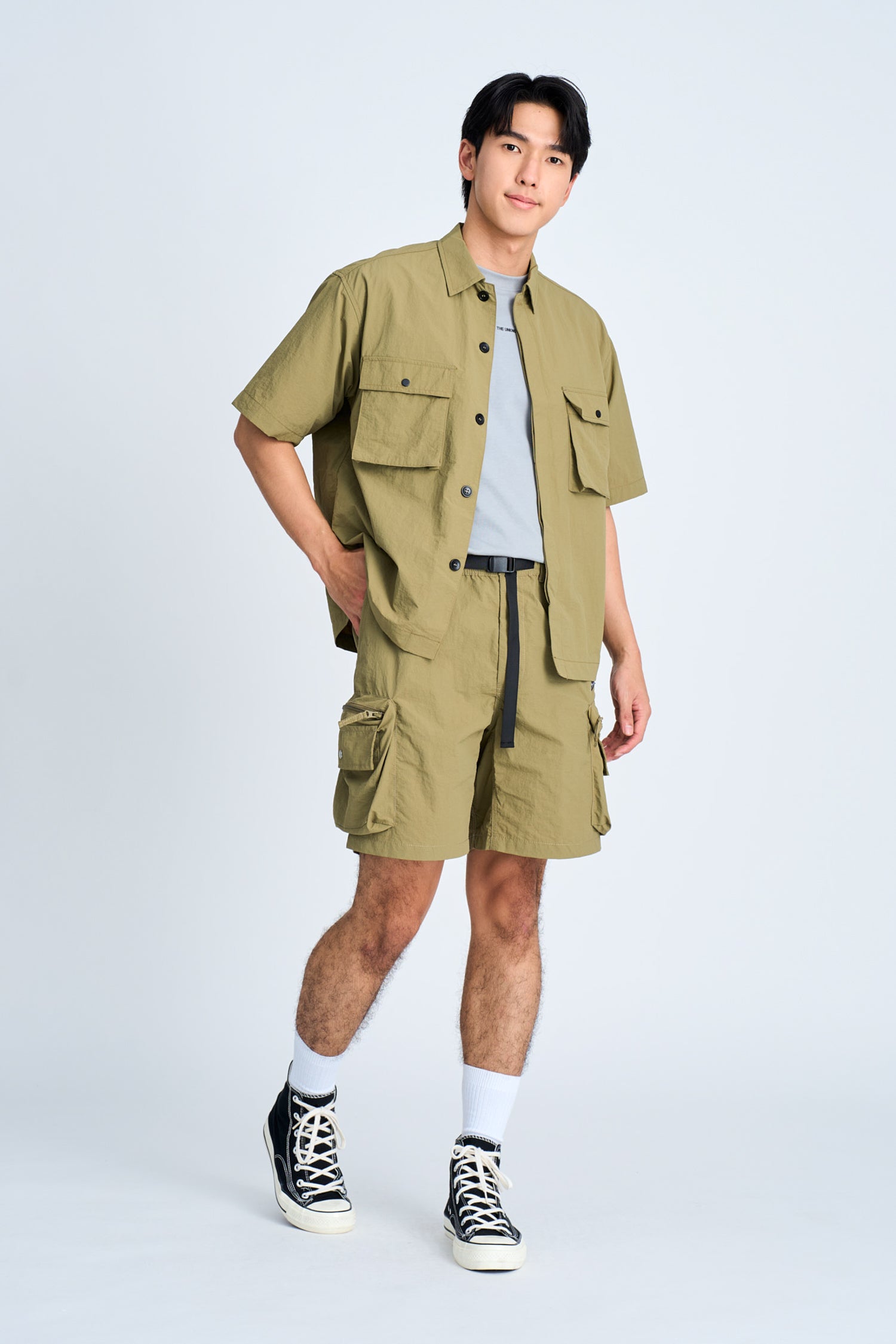 Nylon Utility Shirt - Army Green