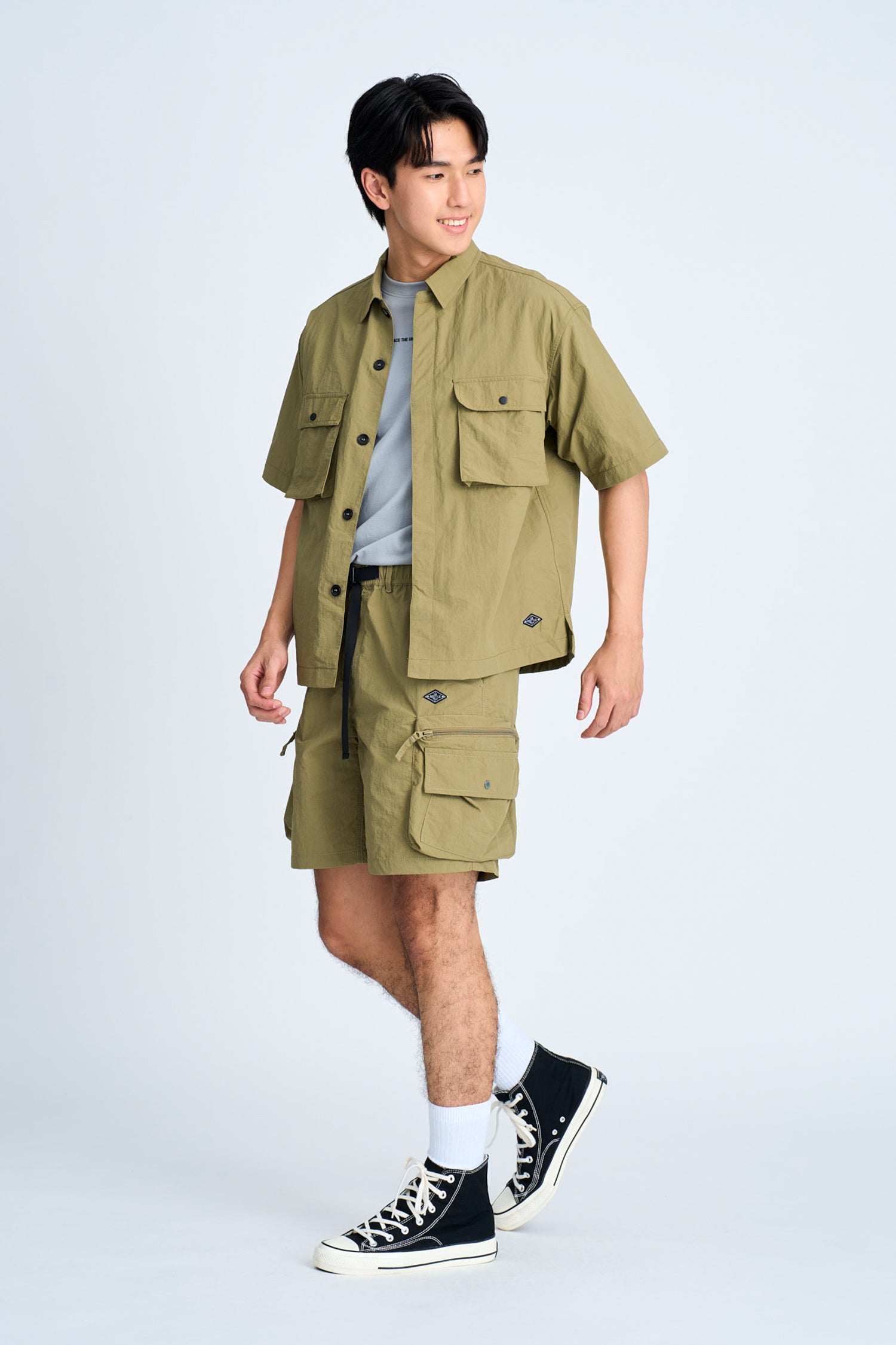 Nylon Utility Shirt - Army Green