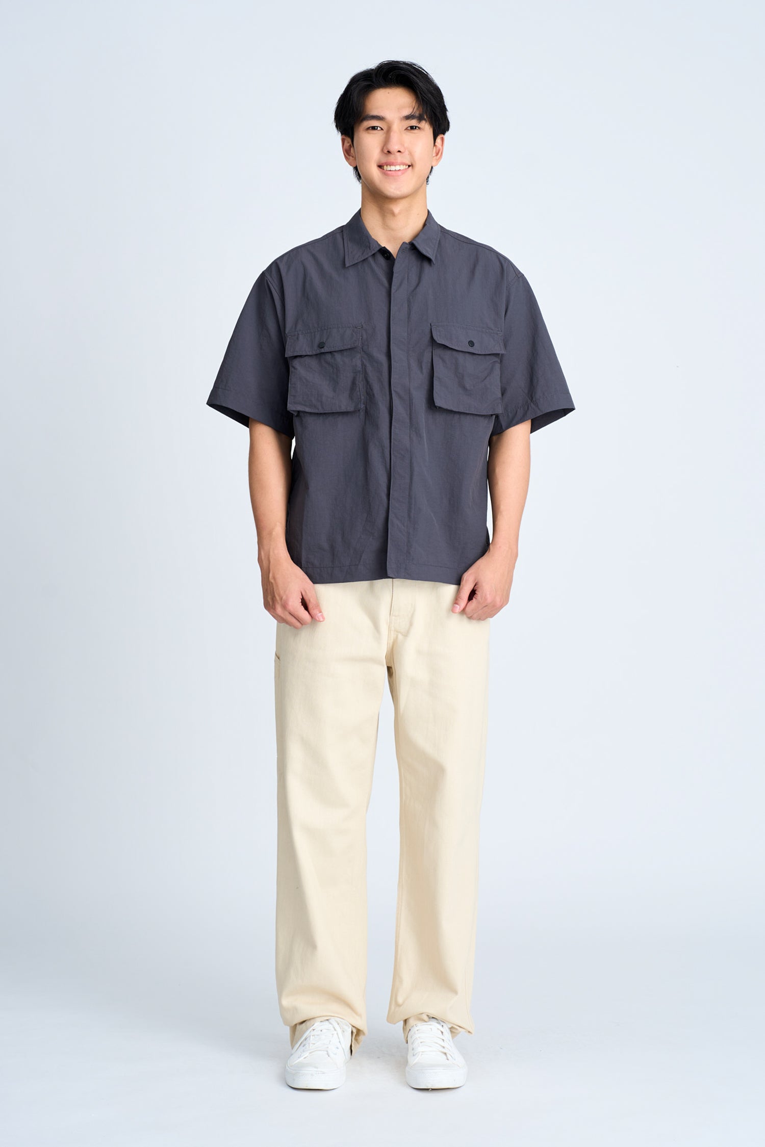 Nylon Utility Shirt - Charcoal