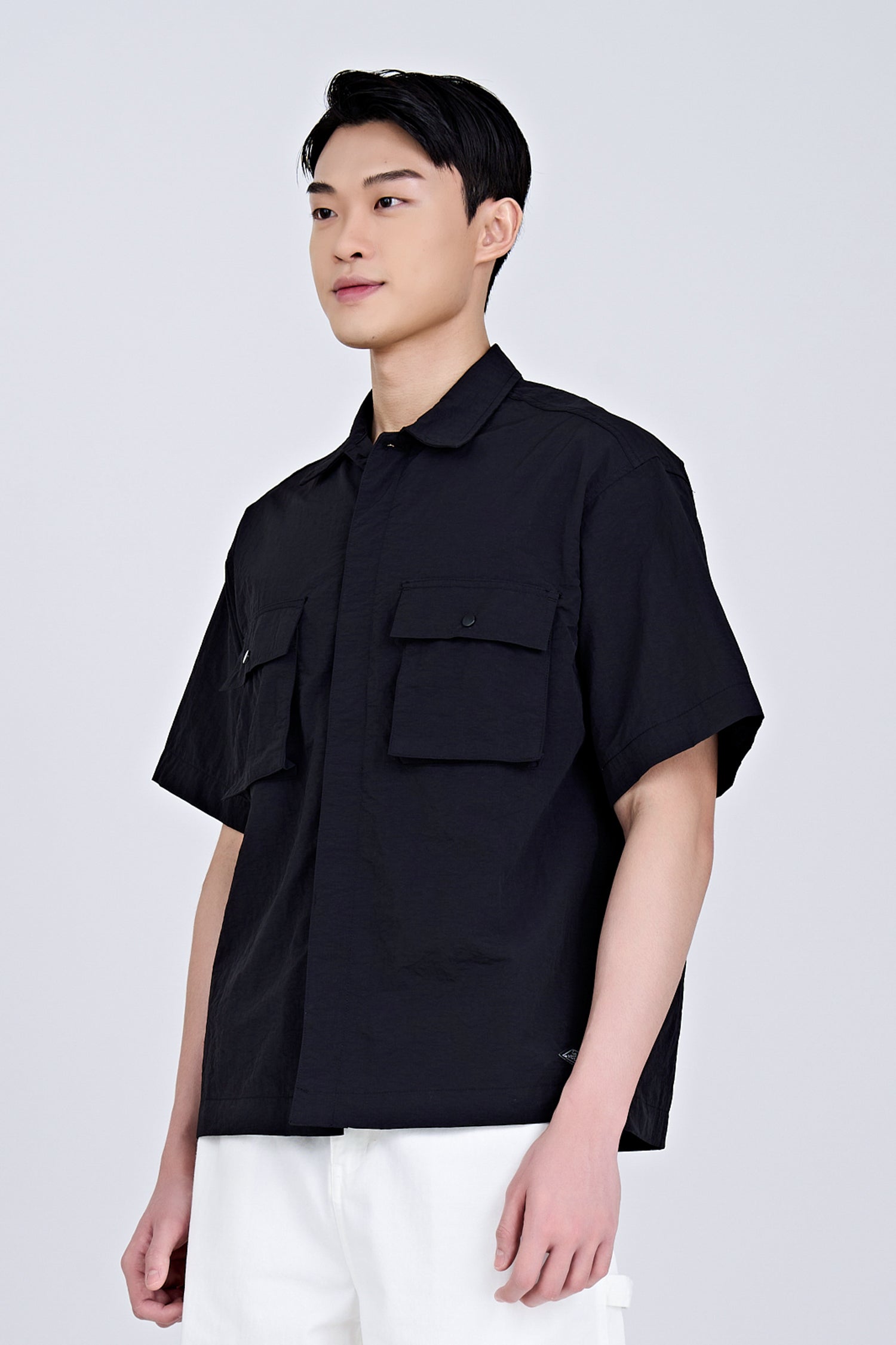 Nylon Utility Shirt - Black