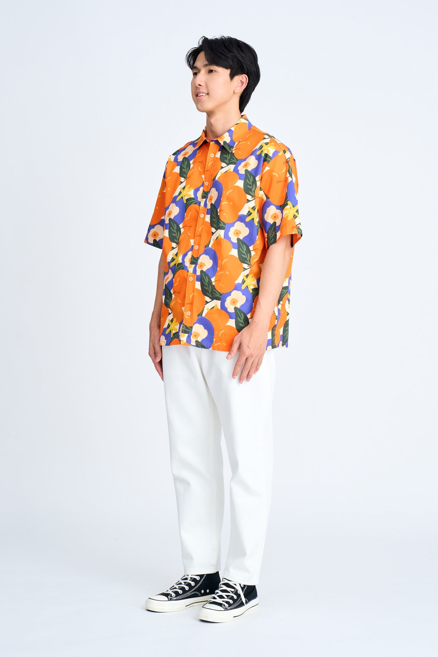 Festive Mandarin Inspired Shirt - Orange