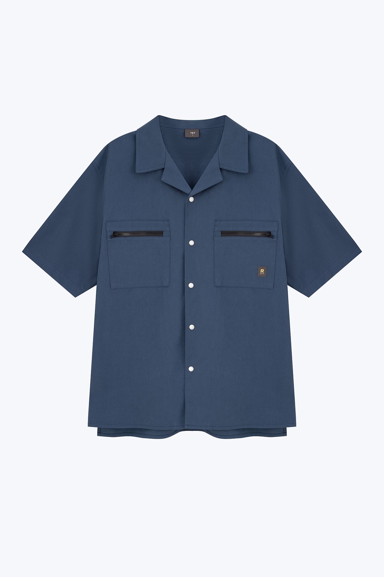 Open Collar Double pocket Shirt - Steel Blue