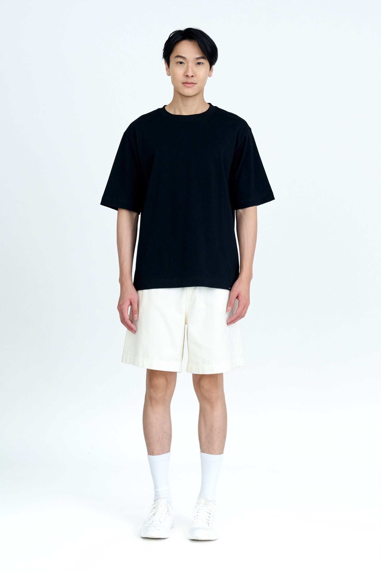 (C) Oversized Fit Heavyweight Tee - Black