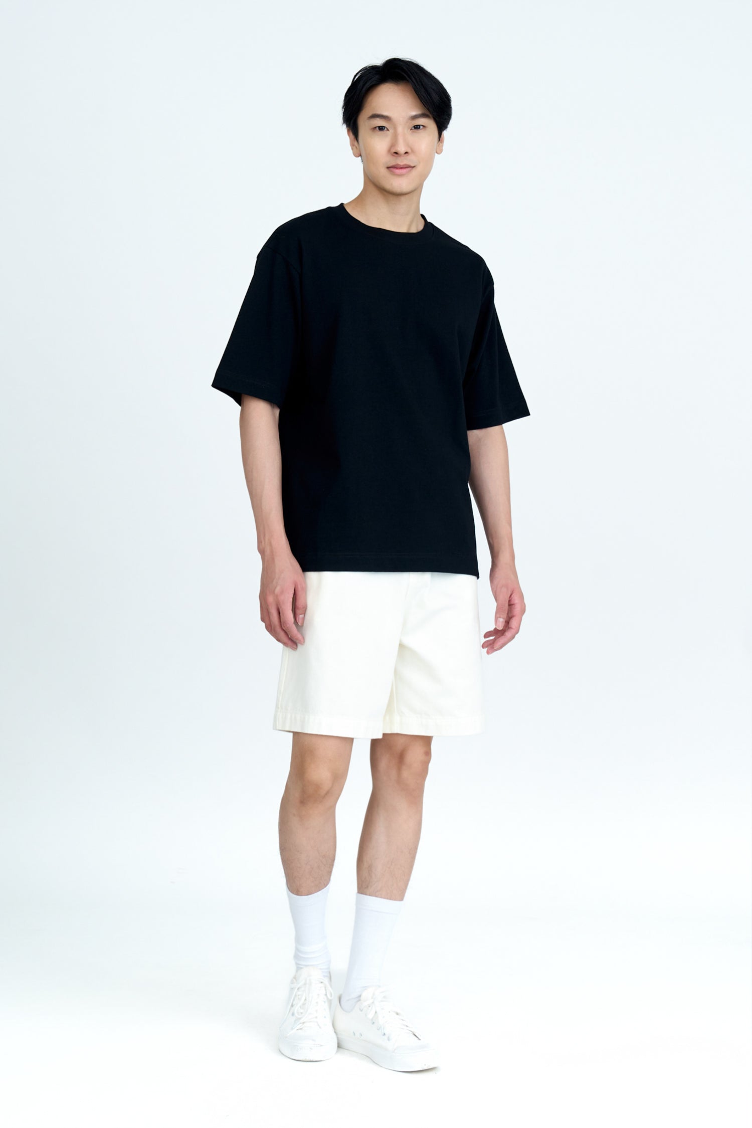 (C) Oversized Fit Heavyweight Tee - Black