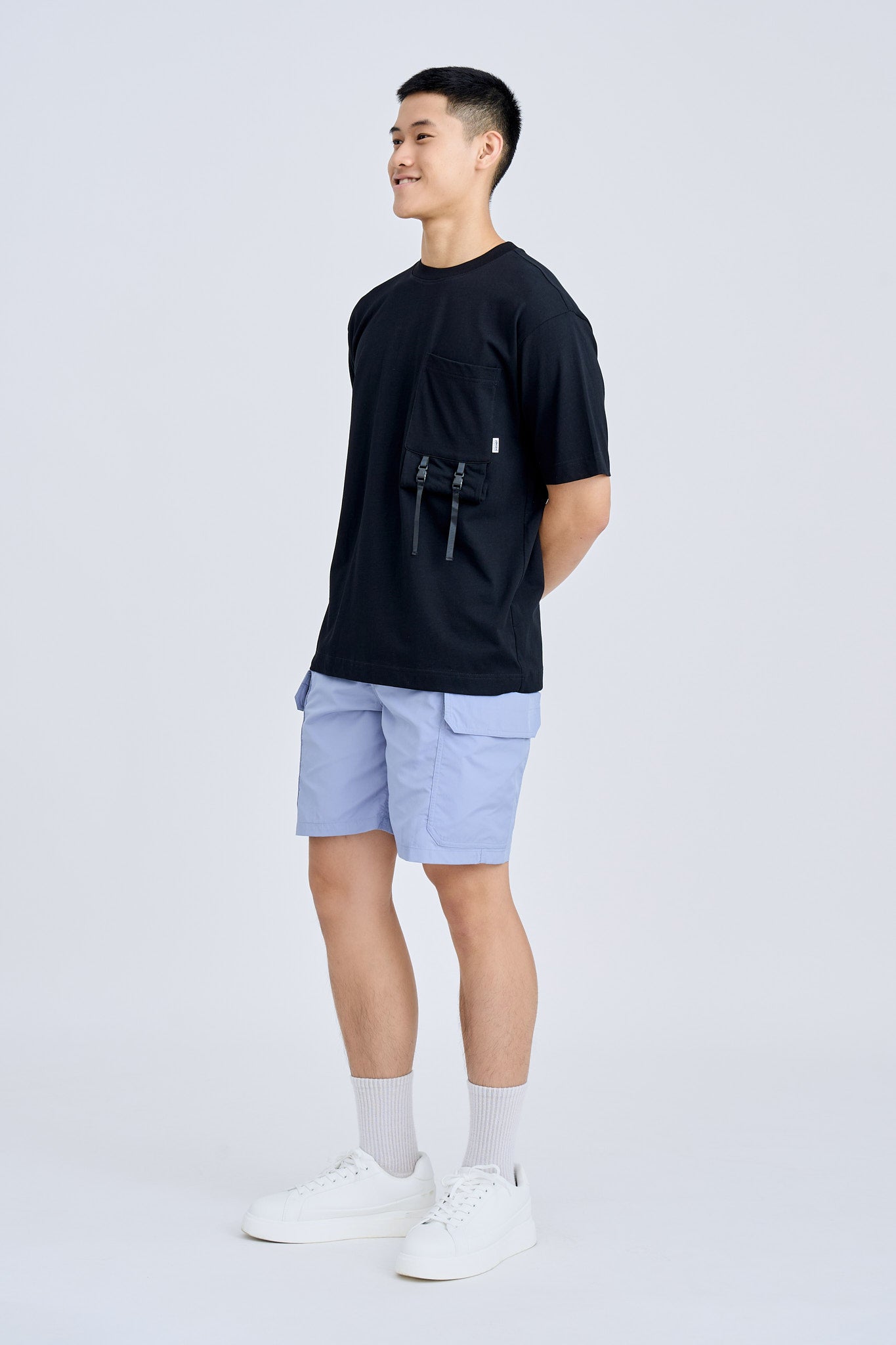 Utility Roll-Up Pocket Tee - Black